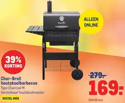 Makro Char-Broil houtskoolbarbecue aanbieding