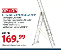 Kluswijs ALUMINIUM REFORMLADDER* aanbieding