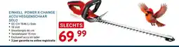 Kluswijs EINHELL POWER X-CHANGE ACCU HEGGENSCHAAR SOLO aanbieding
