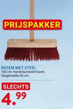 Kluswijs BEZEM MET STEEL aanbieding