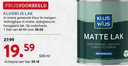Kluswijs KLUSWIJS LAK aanbieding