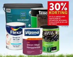 Kluswijs ALLE (MENG)VERF ZWART VAN KLUSWIJS, CETABEVER, WIJZONOL, FLEXA STRAK IN DE LAK EN TENCO aanbieding