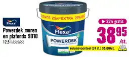 Hornbach FLEXA Powerdek muren & plafonds wit RAL 9010 10 l + 25% aanbieding