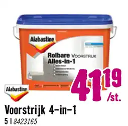 Hornbach ALABASTINE Rolbare voorstrijk 4in1 dekkend wit 5 l aanbieding