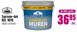 Hornbach DE MUURVERFFABRIEK Supreme-dek muurverf RAL 9010 10 l +25% gratis aanbieding