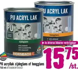 Hornbach HORNBACH PU Acryl lak zijdeglans zwart 750 ml aanbieding
