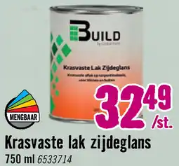 Hornbach BUILD Krasvaste lak zijdeglans wit 750 ml aanbieding