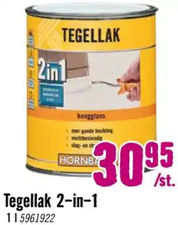 Hornbach HORNBACH Tegellak 2in1 glanzend wit 1 l aanbieding