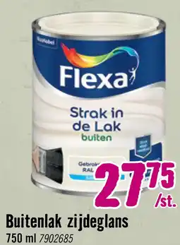 Hornbach FLEXA Strak in de lak buitenlak zijdeglans RAL 9010 750 ml aanbieding