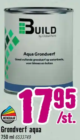 Hornbach BUILD Aqua grondverf wit 750 ml aanbieding