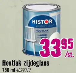 Hornbach HISTOR Perfect Finish Houtlak zijdeglans RAL 9010 750 ml aanbieding