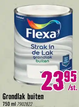 Hornbach FLEXA Strak in de lak grondlak buiten wit 750 ml aanbieding
