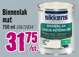 Hornbach SIKKENS Binnenlak mat gebroken wit (RAL 9010) 750 ml aanbieding