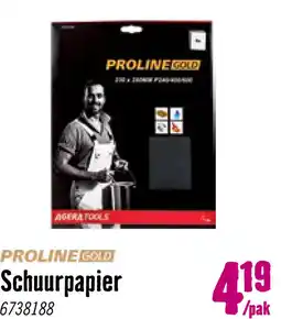 Hornbach PROLINE GOLD Schuurpapier waterproof zwart P240/400/600 aanbieding