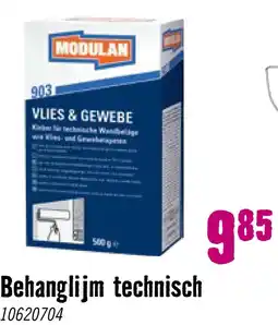 Hornbach MODULAN 903 Behanglijm Technisch voor vlies- en glasweefselbehang 500 g geschikt voor 20 m² aanbieding
