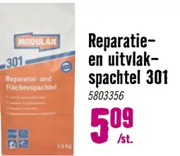 Hornbach MODULAN 301 Reparatie- en uitvlakspachtel binnen medium 1,5 kg aanbieding