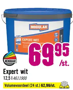 Hornbach MODULAN 3201 Expert wit muurverf 12,5 l aanbieding