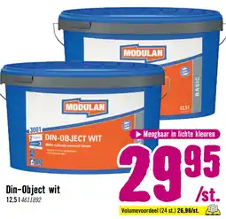 Hornbach MODULAN 3001 Object wit muurverf 12,5 l aanbieding