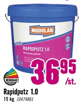 Hornbach MODULAN 5000 Rapidputz korrelgrootte 1,0 mm 15 kg aanbieding
