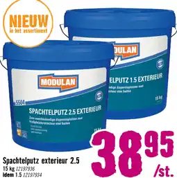 Hornbach MODULAN Spachtelputz korrelgrootte 2,5 mm exterieur 15 kg aanbieding