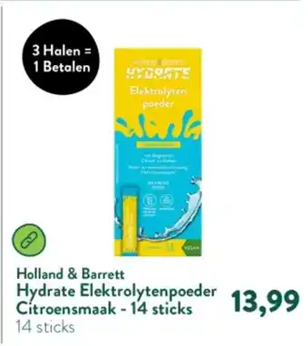 Holland & Barrett Holland & Barrett Hydrate Elektrolytenpoeder Citroensmaak aanbieding