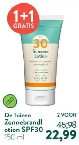 Holland & Barrett De Tuinen Suncare Lotion SPF30 aanbieding
