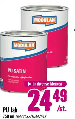 Hornbach MODULAN 6100 PU Satin zijdeglans lak lichtgrijs RAL 7035 750 ml aanbieding