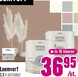 Hornbach NATURAL ELEMENTS Leemverf Vreugde oud roze 2,5 l aanbieding