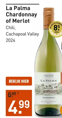 Gall & Gall La Palma Chardonnay 75CL aanbieding