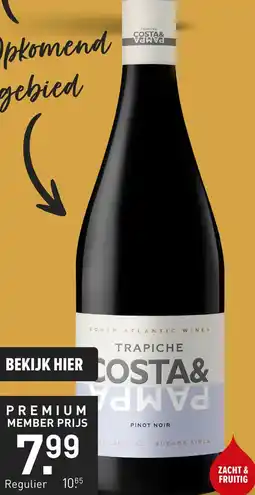 Gall & Gall Trapiche Costa y Pampa Pinot Noir 75CL aanbieding