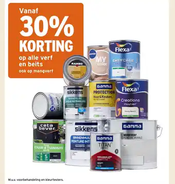 Op alle verf en beits ook op mengverf