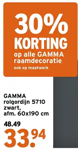 GAMMA Gamma rolgordijn 5710 zwart aanbieding