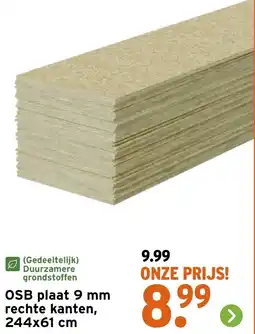 GAMMA OSB plaat 9 mm rechte kanten, 244x61 cm aanbieding