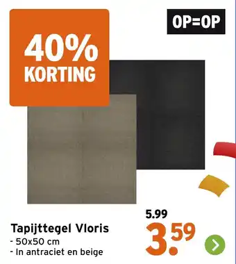 GAMMA Tapijttegel Vloris aanbieding