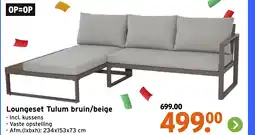 GAMMA Loungeset Tulum bruin/beige aanbieding