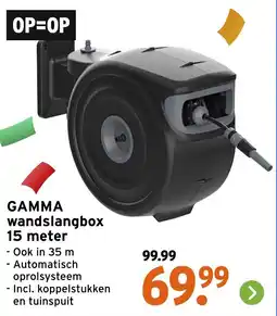 GAMMA Gamma wandslangbox 15 meter aanbieding