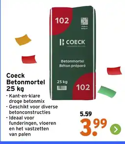 GAMMA Coeck Betonmortel 25 kg aanbieding