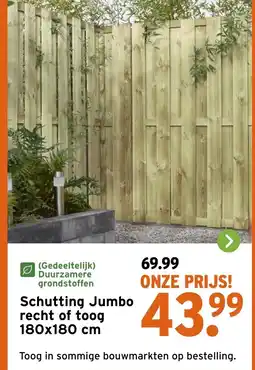 GAMMA Schutting Jumbo recht of toog aanbieding