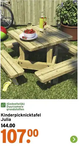 GAMMA Kinderpicknicktafel Julia aanbieding