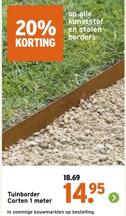 GAMMA Tuinborder Corten aanbieding