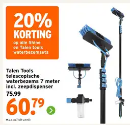 GAMMA Talen Tools telescopische waterbezems 7 meter incl. zeepdispenser aanbieding