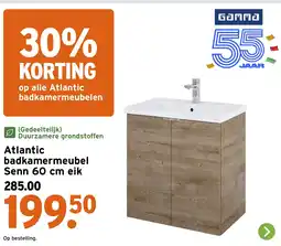 GAMMA Atlantic badkamermeubel senn 60 cm eik aanbieding