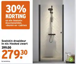 GAMMA Sealskin draaideur in nis Hooked zwart aanbieding