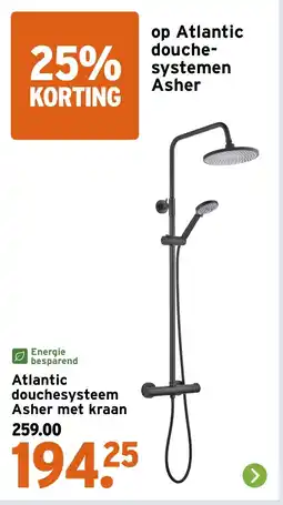 GAMMA Atlantic douchesysteem Asher met kraan aanbieding