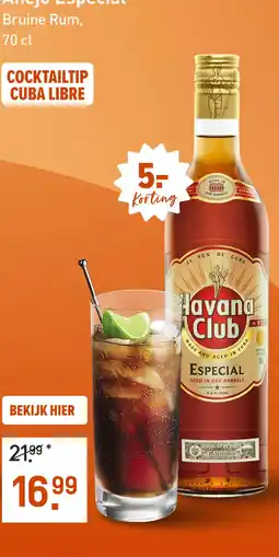 Gall & Gall Havana Club Añejo Especial 70CL aanbieding