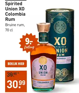 Gall & Gall Spirited Union XO Colombia Rum 70CL aanbieding