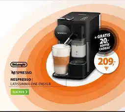 Expert DeLonghi Lattissima One EN510.B & Milk Zwart aanbieding