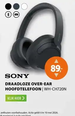 Expert Sony WH-CH720N Zwart aanbieding
