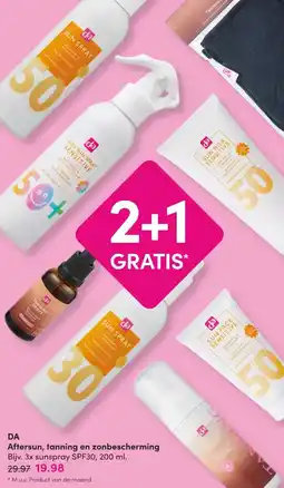 DA DA Aftersun, tanning en zonbescherming aanbieding