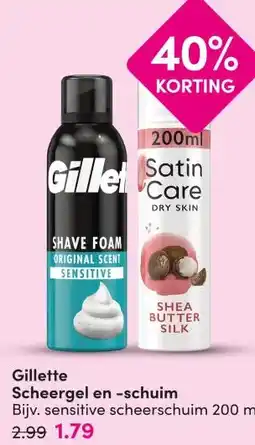 DA Gillette Scheergel en -schuim aanbieding